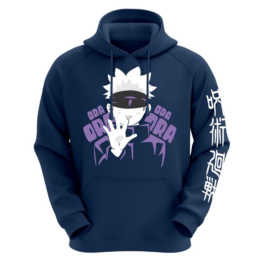 Ora Ora Gojo Navy Unisex Anime Hoodie