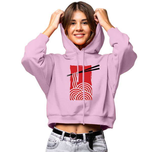 Noodle Is An Art Cropped Hoodie