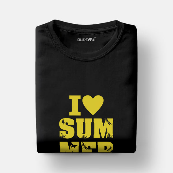 I Love Summer Unisex Travel Half Sleeve T-Shirt