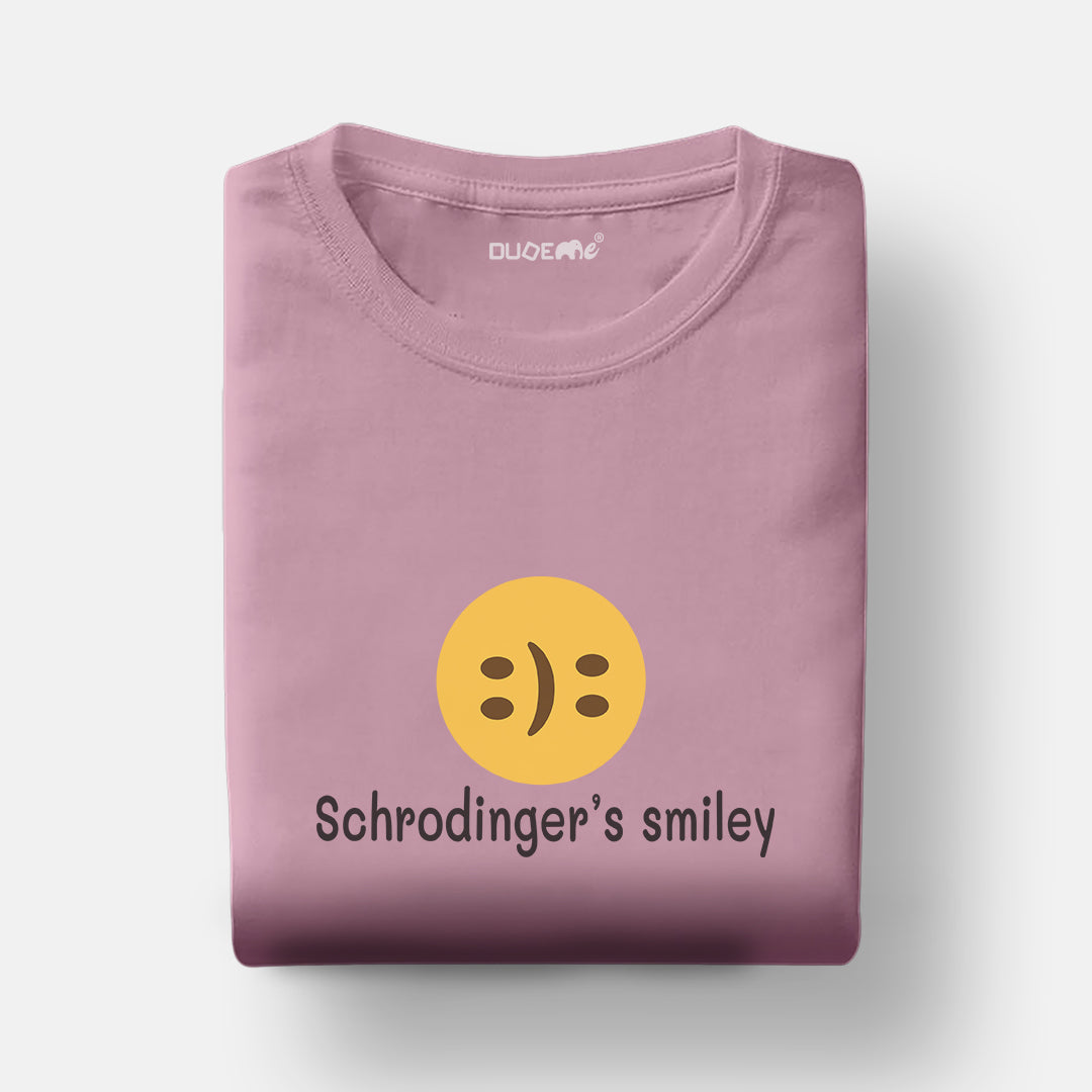 Schrodinger's Smiley Half Sleeve Unisex Geek T-Shirt