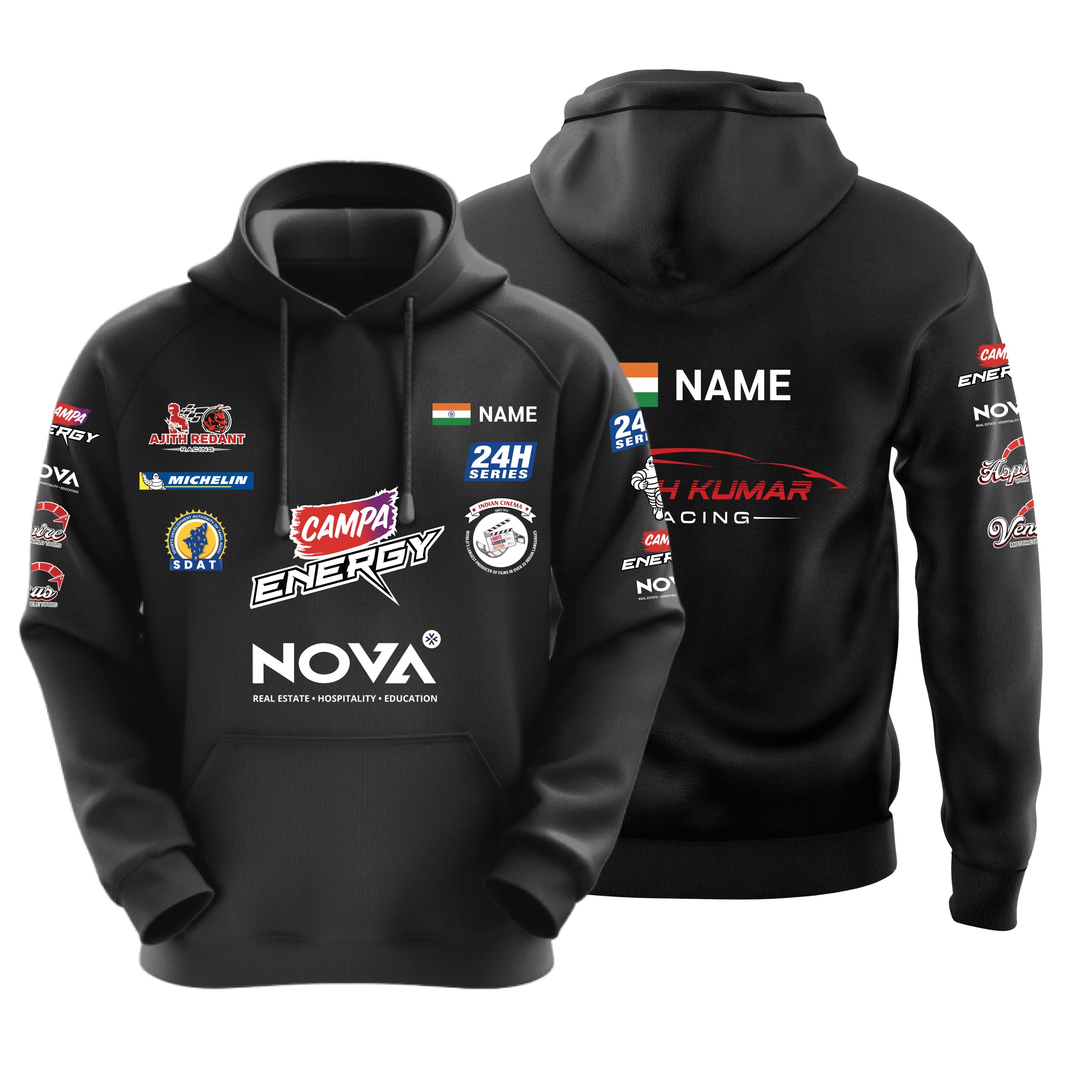 Customized Ajith Kumar Racing Red Hoodie | Official Motorsport Team ...