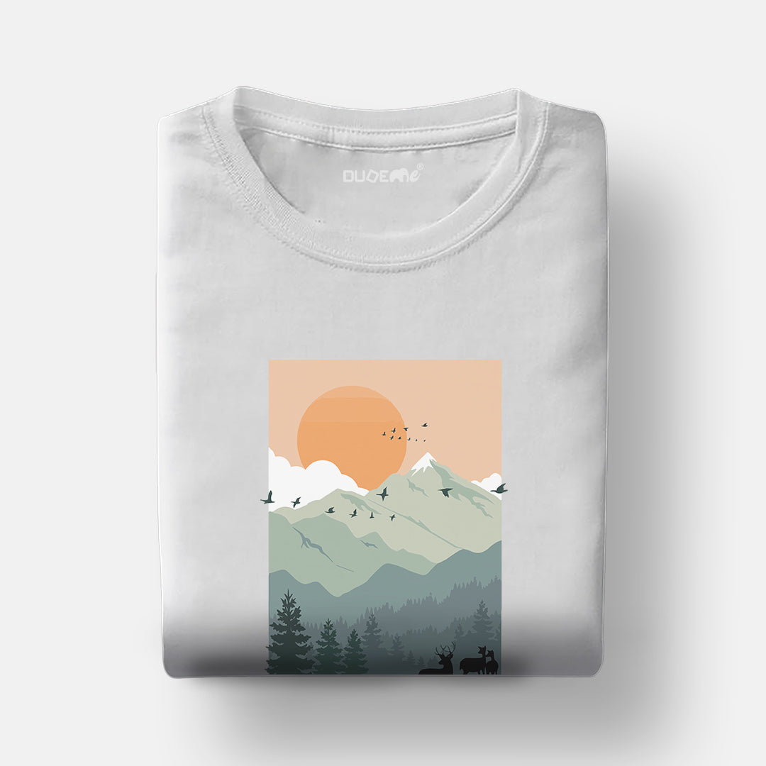 Magical Mountains Unisex Travel Half Sleeve T-Shirt