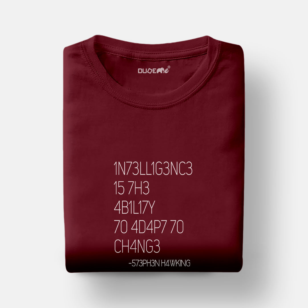 Hawking's Wisdom Half Sleeve Unisex Geek T-Shirt
