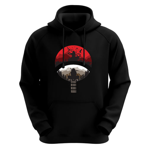 Akatsuki Itachi Eyes Hoodie Unisex Oversize Nsruto Uchiha Sasuke