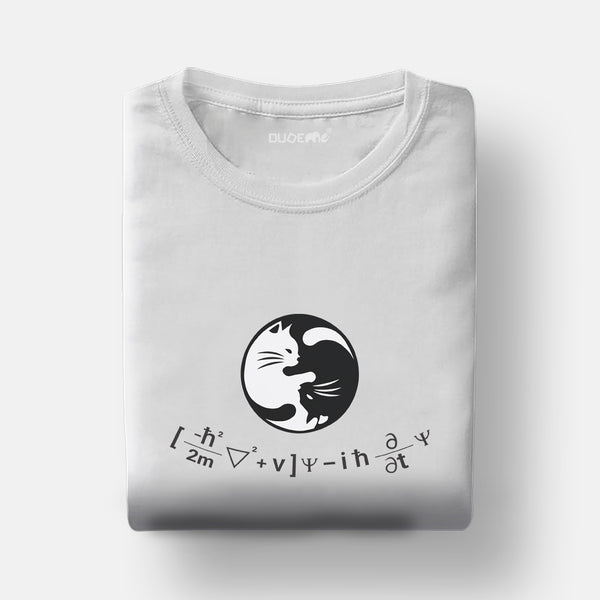 Schrodingers Equation YIN YANG Half Sleeve Unisex Geek T-Shirt