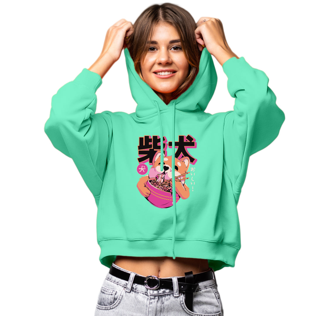 Doge The Ramen Lover! Cropped Hoodie