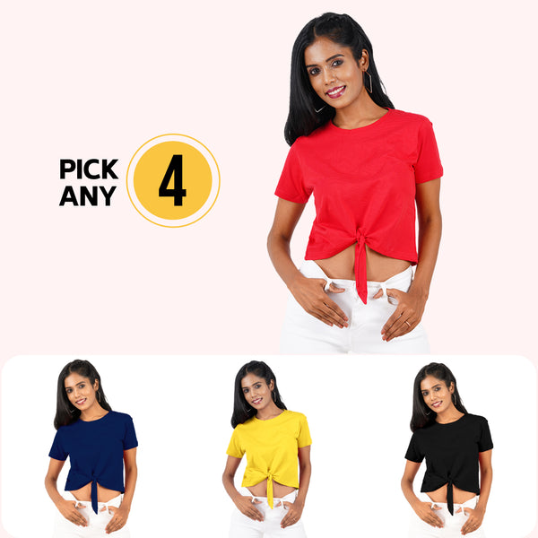 Pick Any 4 - Knot Crop Top Combo