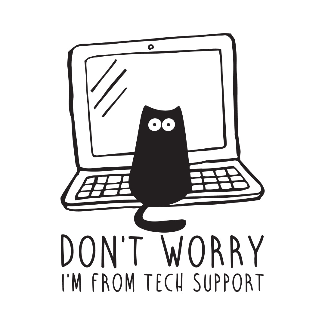 Kitty Tech Support Half Sleeve Unisex Geek T-Shirt