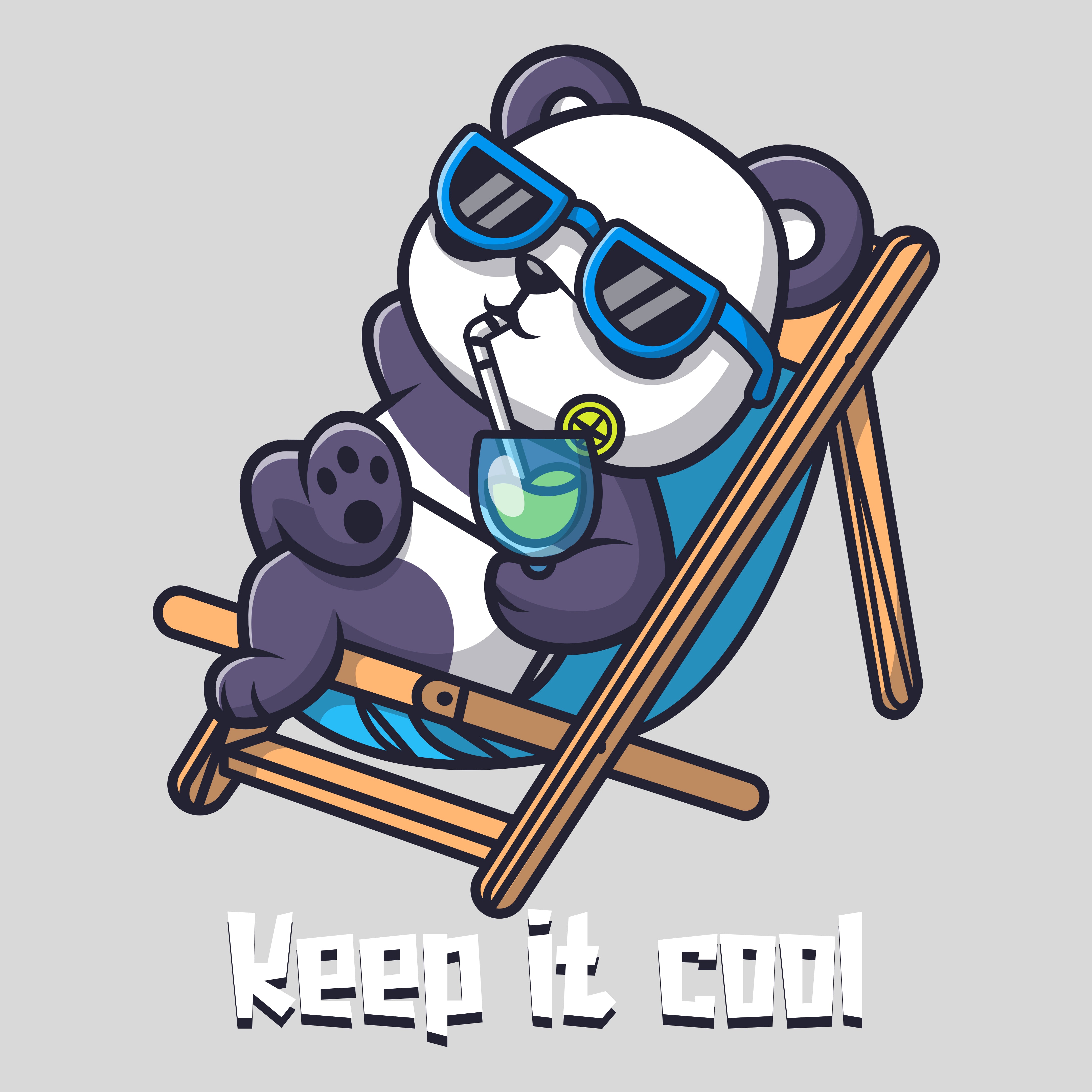 Keep it Cool Panda Unisex Travel Half Sleeve T-Shirt