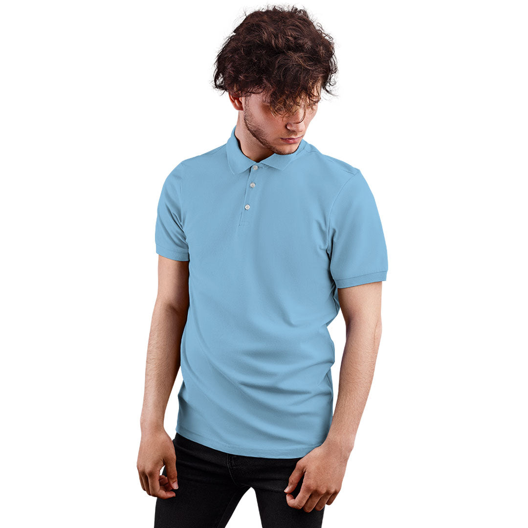 Ocean Blue Plain Polo T-Shirt