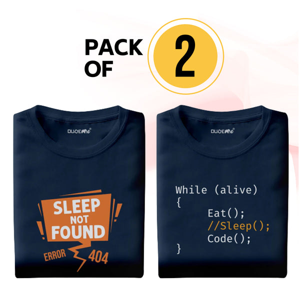 Pack of 2 Sleepless Navy Geek Combo