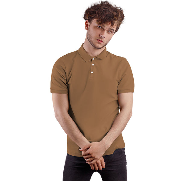 Umber Unisex Plain Polo T-Shirt