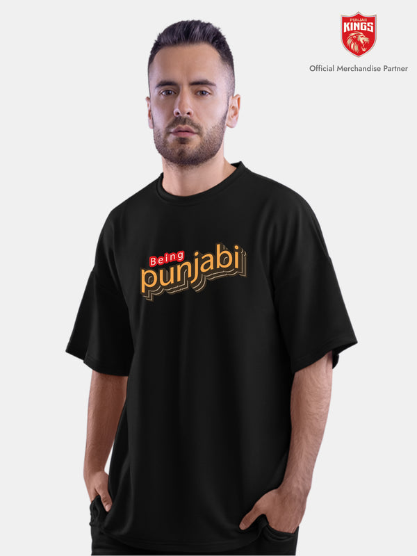 Being Punjabi Black Oversize T-Shirt