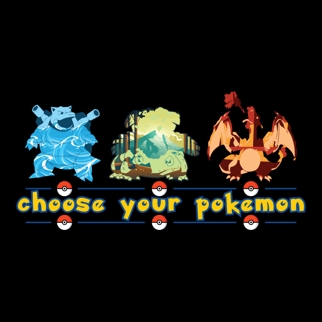 Choose Your Pokemon Full Sleeve Anime T-Shirt