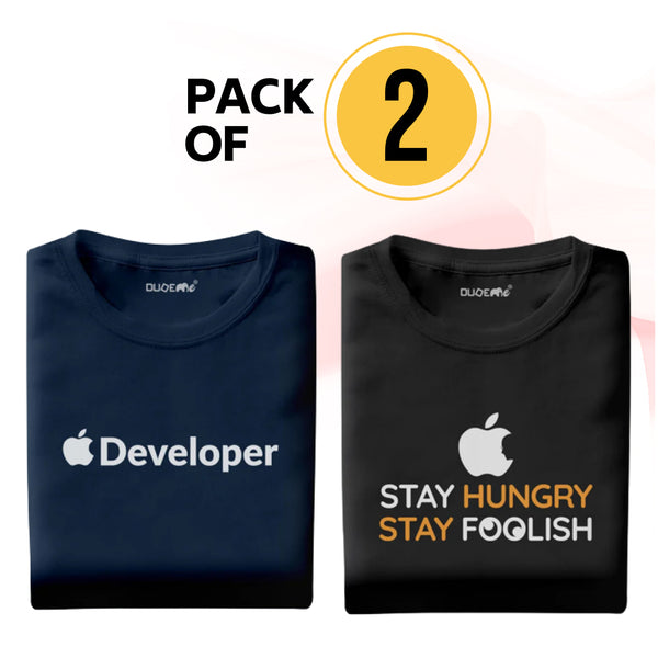 Pack of 2 iOS Navy & Black Geek Combo