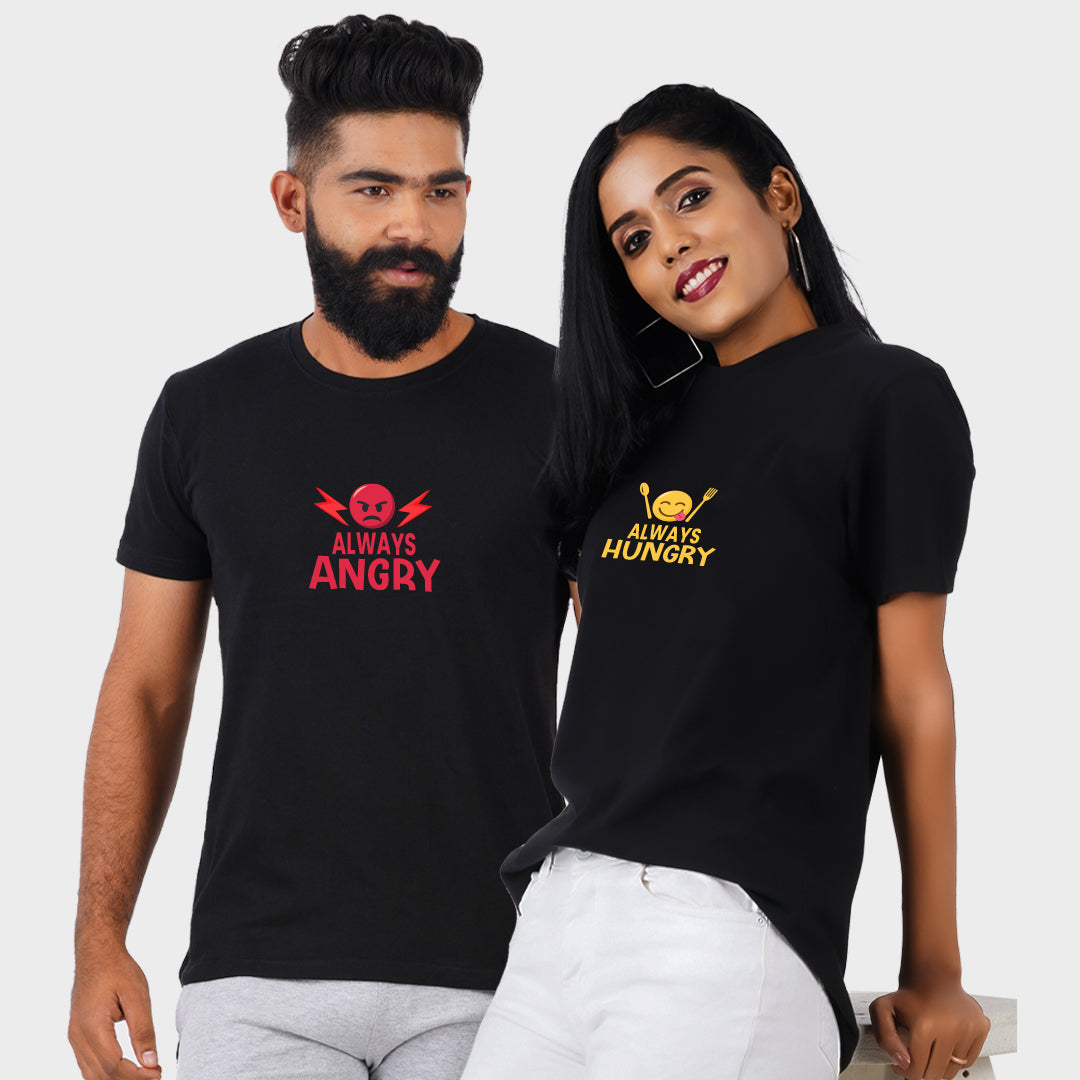 Always Angry Always Hungry Couple T-Shirt
