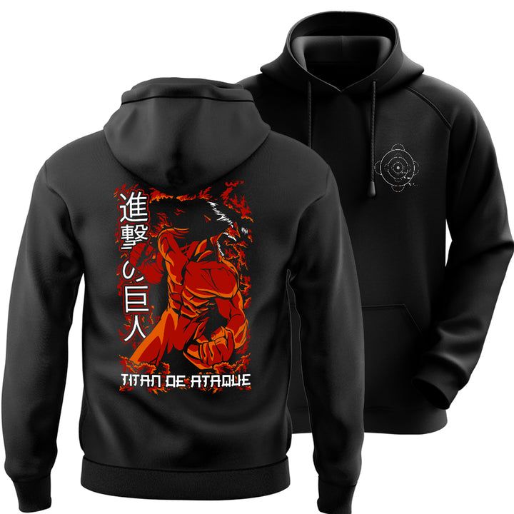 AOT Attack Titan Black Unisex Hoodie - Main Image