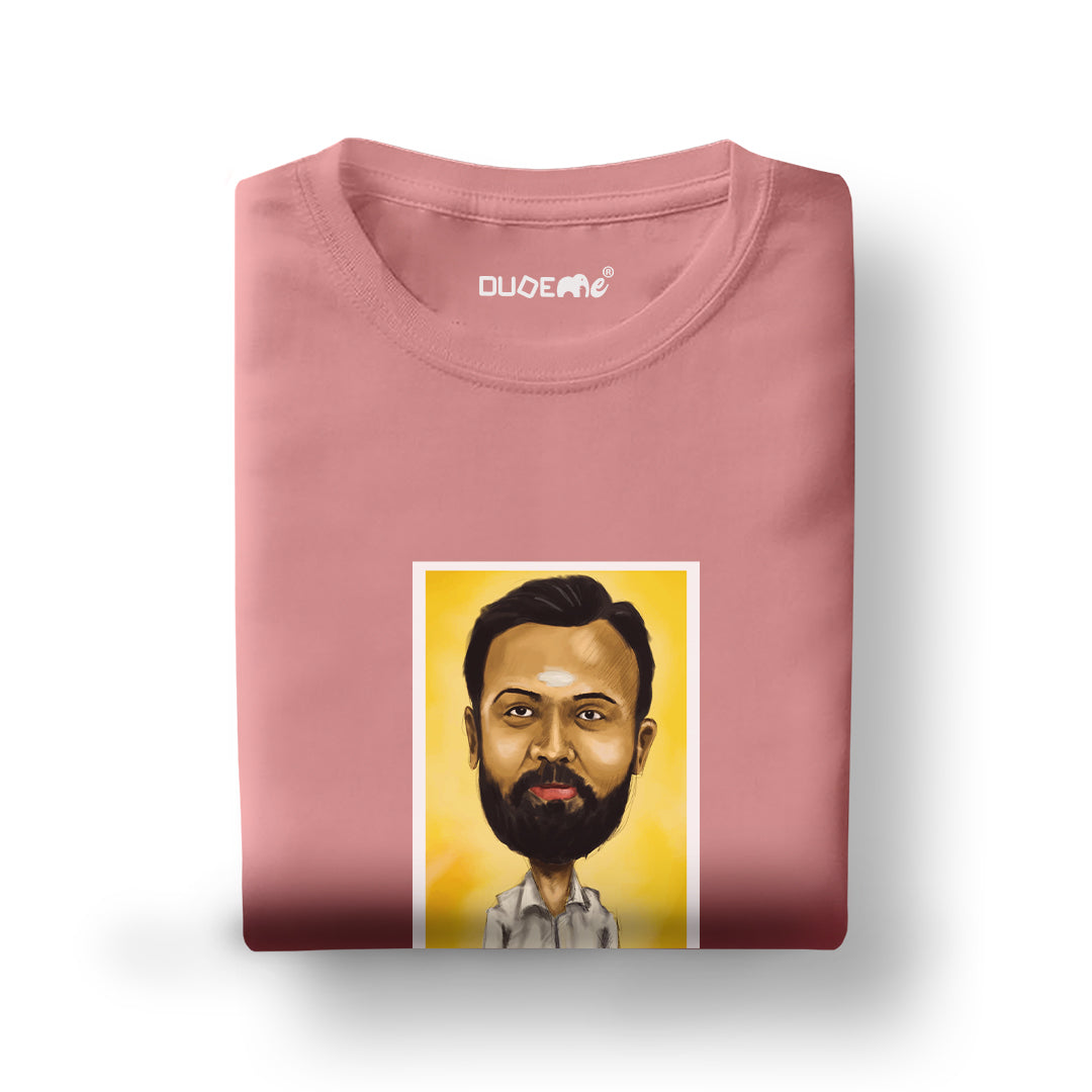 Hey Ranjanayagi Annachi Unisex Salmon Pink Half Sleeve T-Shirt