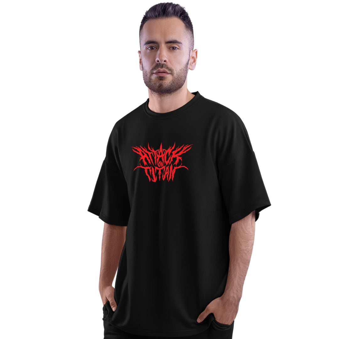 AOT Founding Titan Black Unisex Oversized T-Shirt