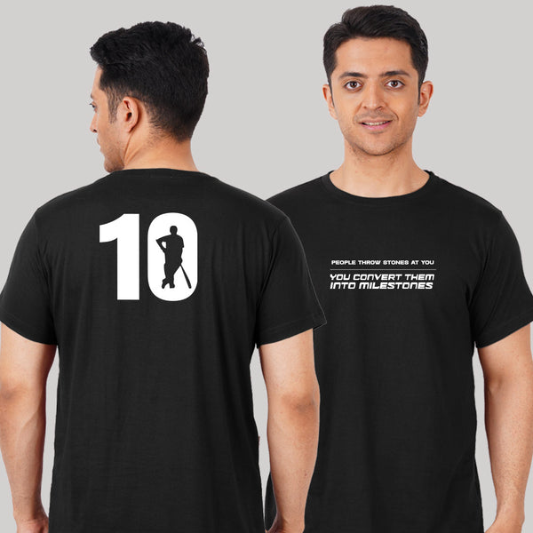 Sachin 10 Black Half Sleeve Unisex T-shirt