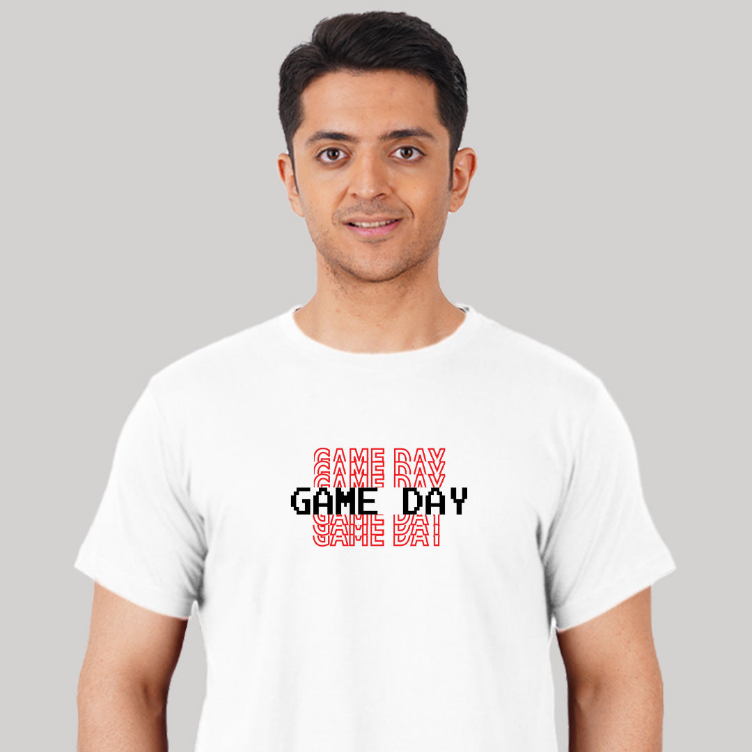 Game Day White Half Sleeve Unisex T-shirt