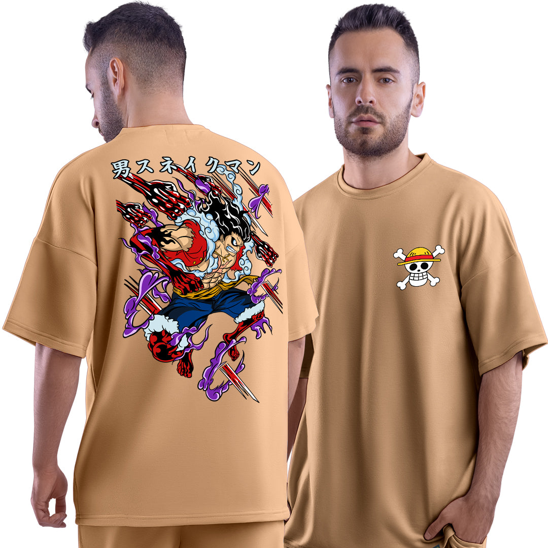 Luffy  Taupe Unisex Oversized T-Shirt