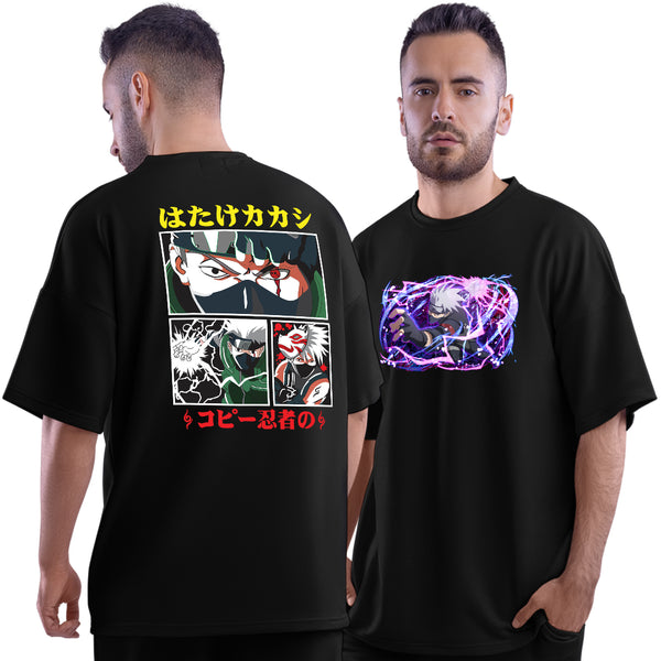 Kakashi Hatake Black Unisex Oversized T-Shirt