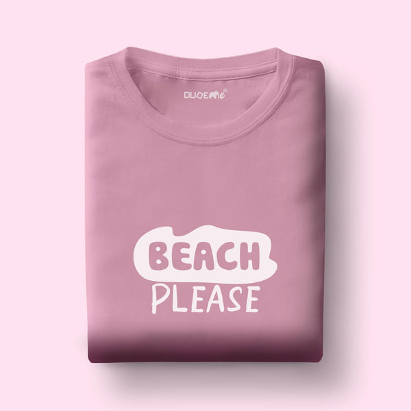Beach Please Boyfriend Fit Half Sleeve T-Shirt