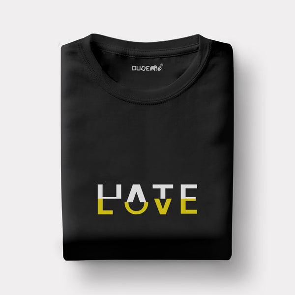 Love Hate Boyfriend fit Half Sleeve T-Shirt