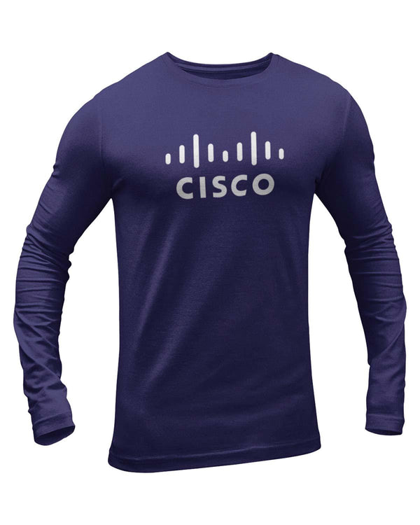 Cisco Networking Full Sleeve Geek T-Shirt - DudeMe