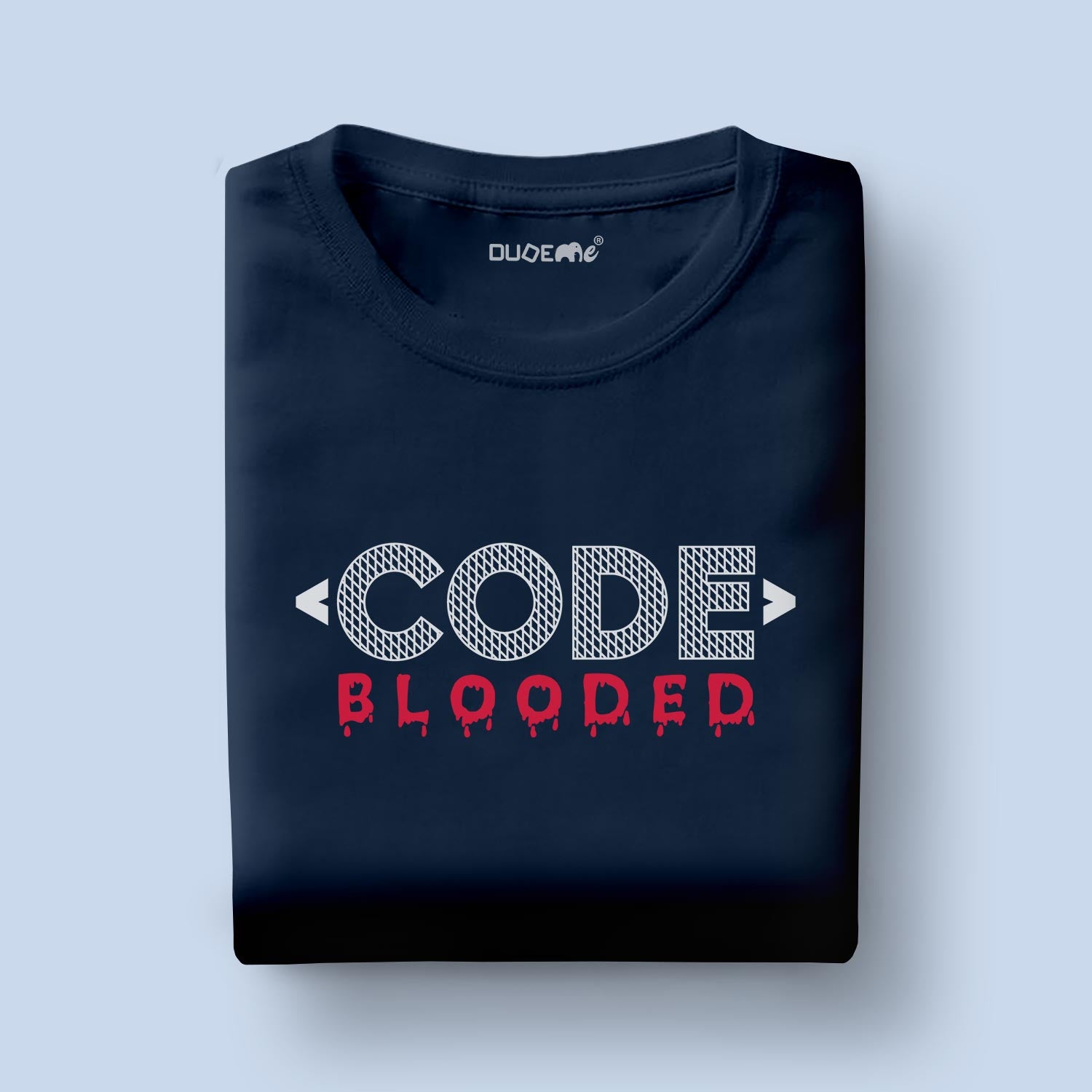 Code Blooded Half Sleeve T-Shirt - DudeMe – Dudeme
