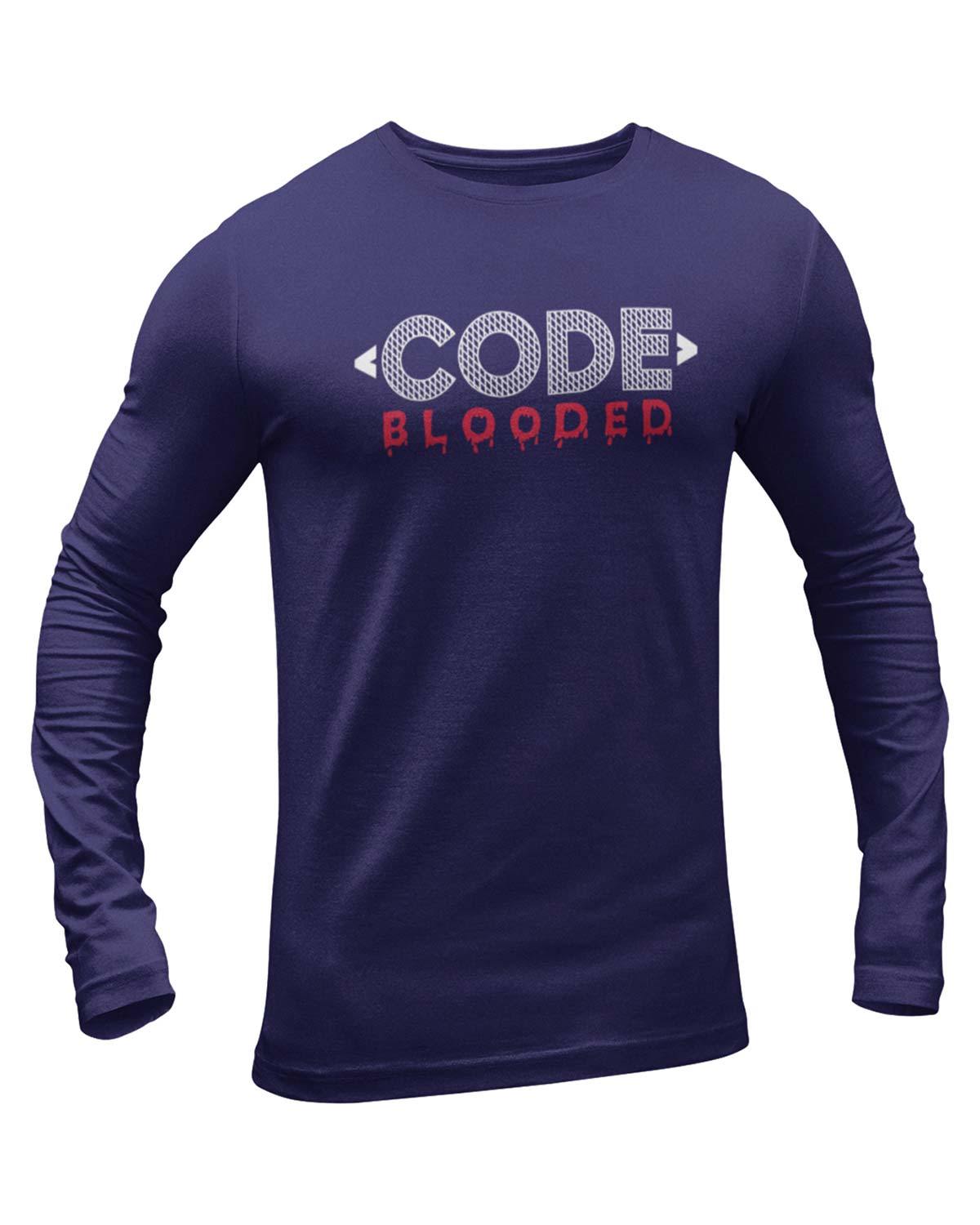 Code Blooded Full Sleeve Geek T-Shirt - Dudeme