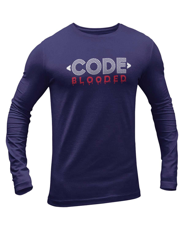 Code Blooded Full Sleeve Geek T-Shirt - DudeMe