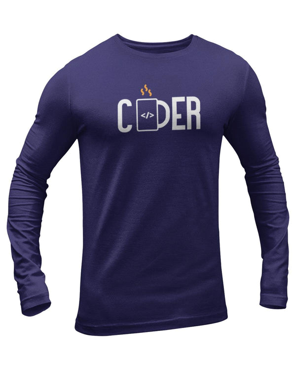 Coder Full Sleeve Geek T-Shirt
