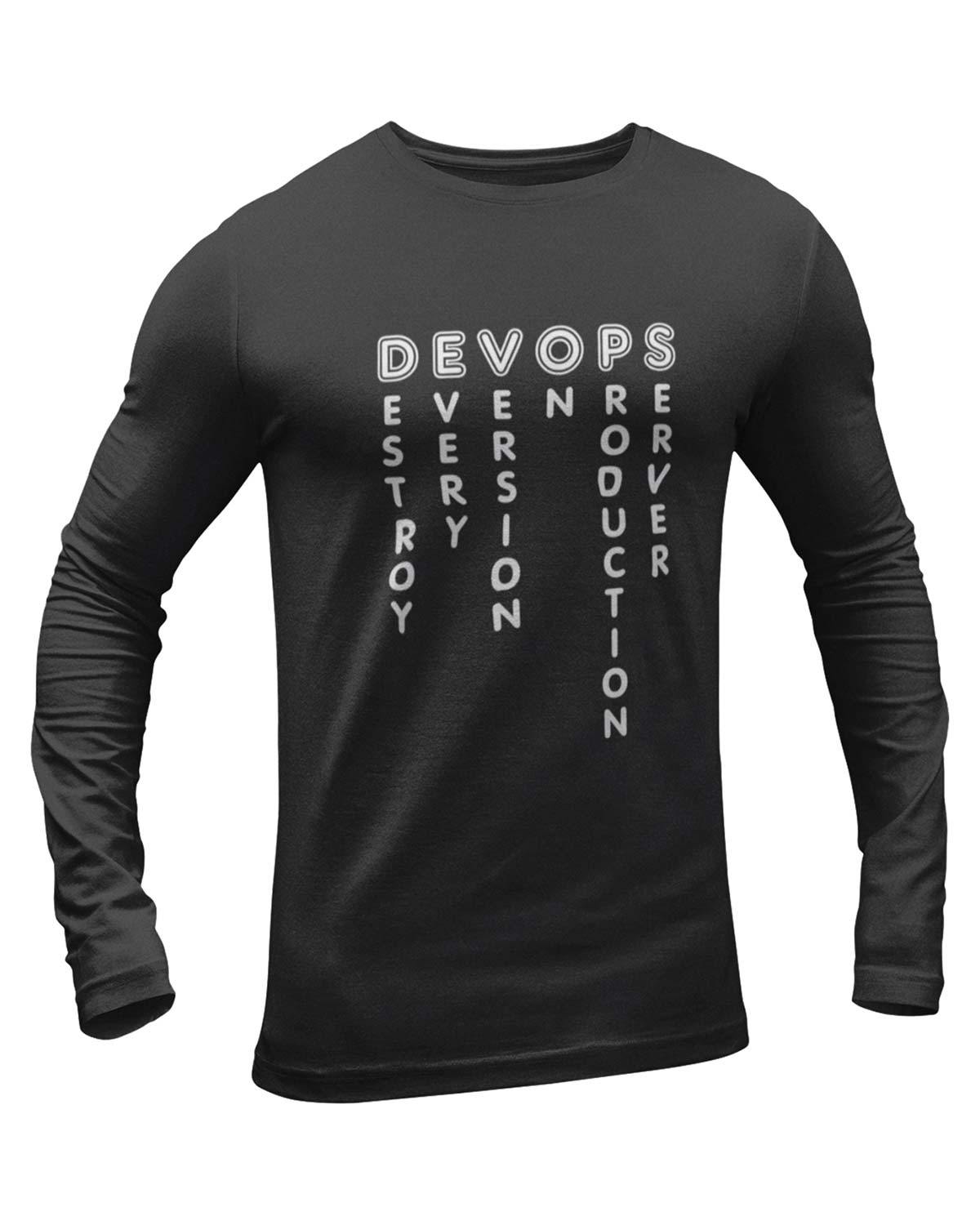 Devops Full Sleeve Geek T-Shirt - DudeMe