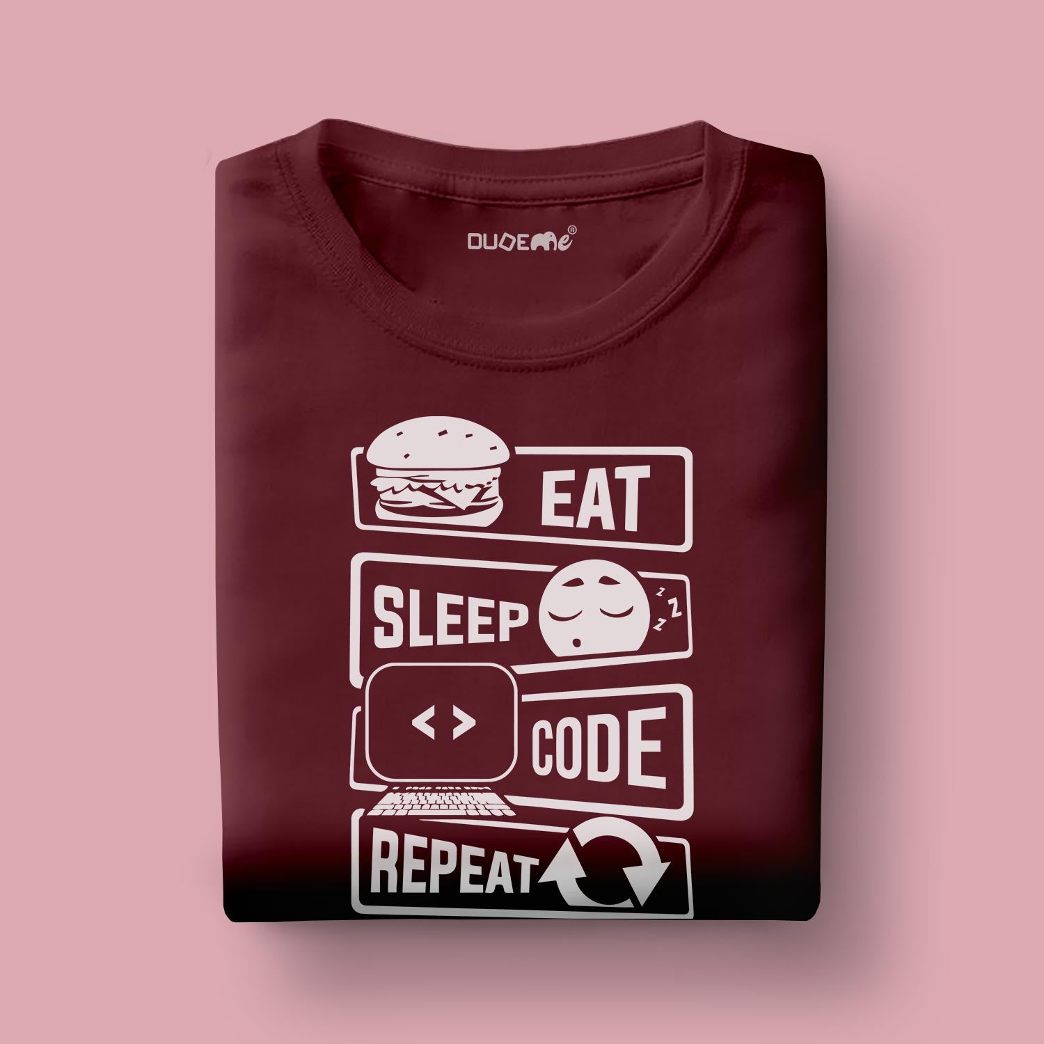Eat Sleep Code Repeat Half Sleeve Unisex T-Shirt
