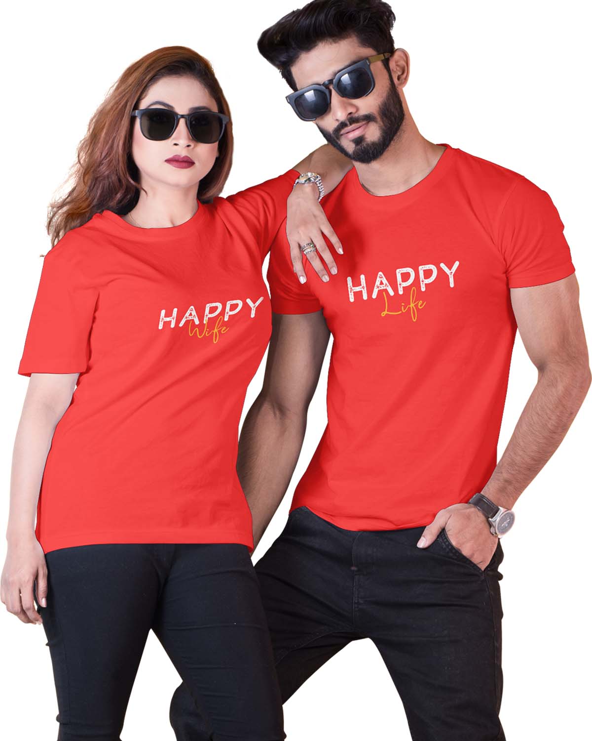 Happy Wife Happy Life Couple T-Shirt