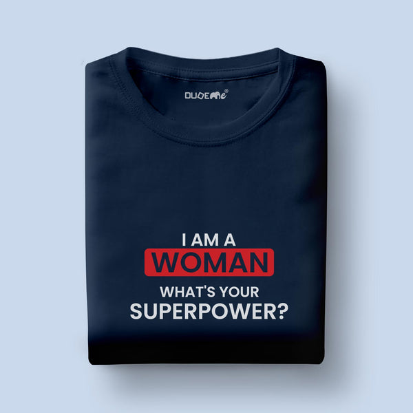 Super Power Boyfriend Fit Half Sleeve T-Shirt
