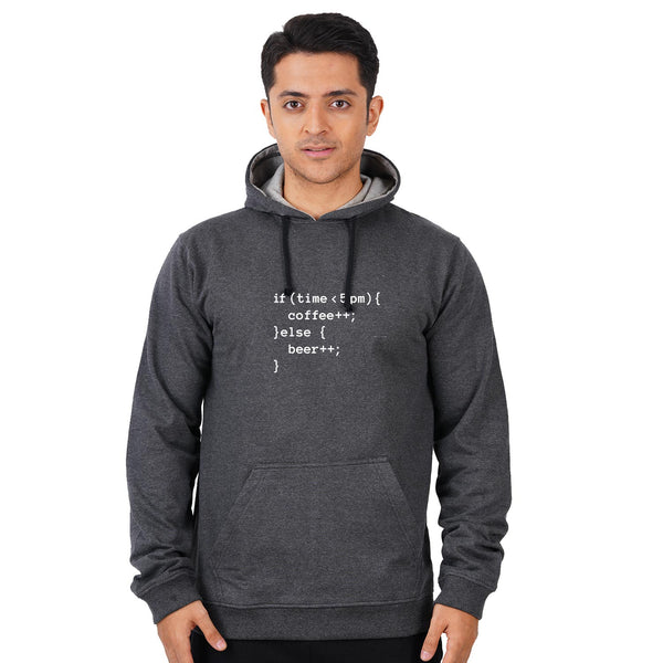 If Time Less Than 5 Coffee Else Bear Unisex Hoodie