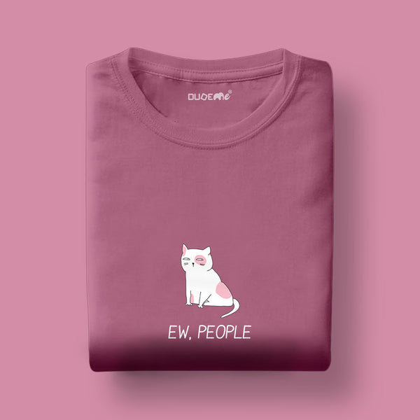 Ew People Cat Unisex Half Sleeve T-Shirt