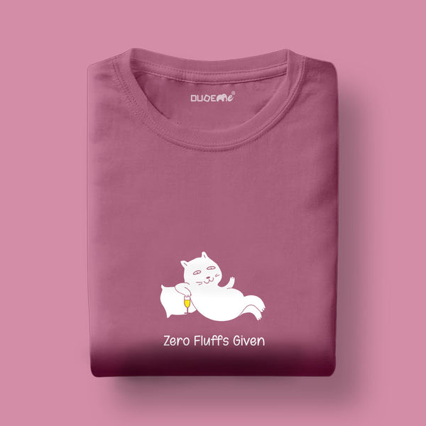Zero Fluffs Given Cat Unisex Half Sleeve T-Shirt