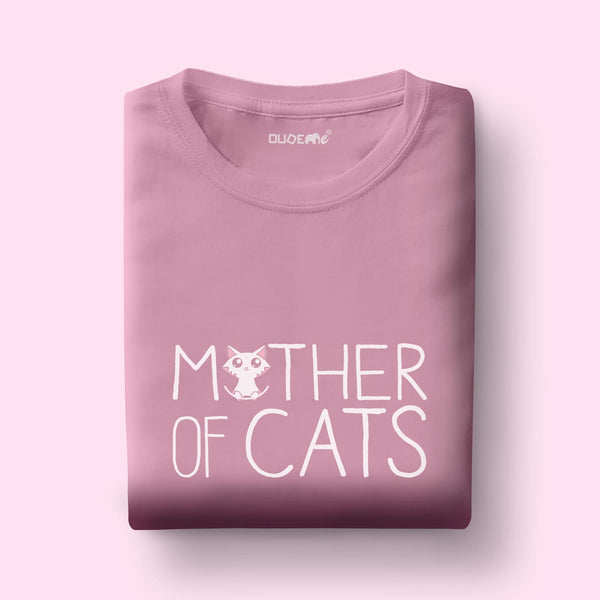 Mother of Cats Boyfriend Fit Half Sleeve T-Shirt