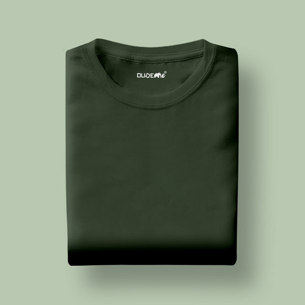 Dark Greyish Green Unisex Half Sleeve T-Shirt