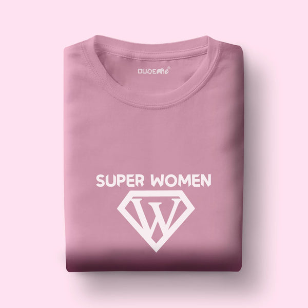 Super Women Boyfriend Fit Half Sleeve T-Shirt