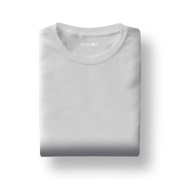 Half-White Half Sleeve T-Shirt